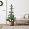 Northlight Real Touch™️ Pre-Lit Slim Nordmann Artificial Christmas Tree - 4.5' - Warm Clear LED Lights